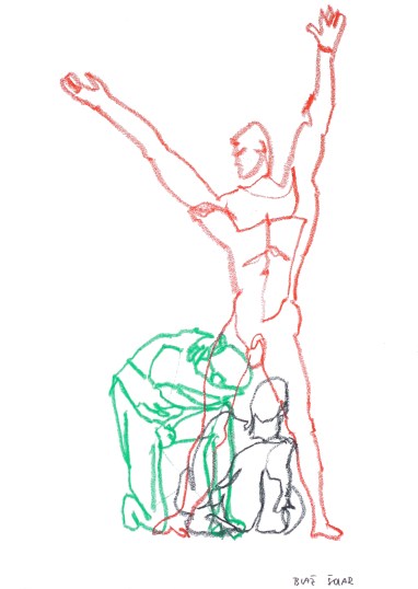 human body - overlaping